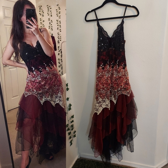 Ever Pretty Dresses & Skirts - Holiday Ombre Dress Burgandy Black Size 6